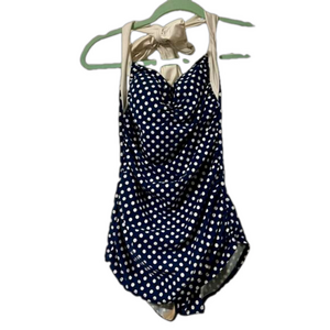 Girlhowdy Sandy Frock Polka Dot Halter Style 1pc Swimsuit Size 6 Girl Howdy